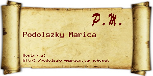 Podolszky Marica névjegykártya